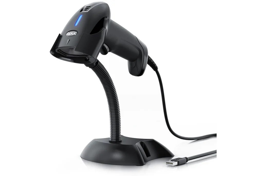 Aplic 1D 2D Barcode-Scanner kabelgebunden USB, manuell/auto, Standhalterung Handscanner,