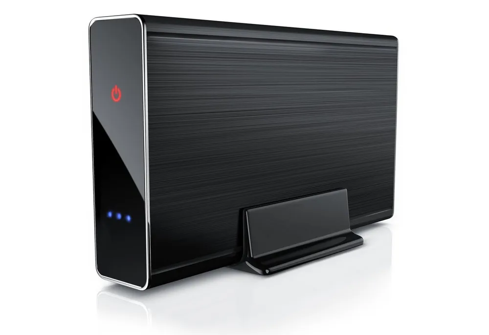 Aplic Festplatten-Gehäuse, USB 3.0 Festplattengehäuse 3,5 Zoll extern für SSD und HDD, SATA, UASP