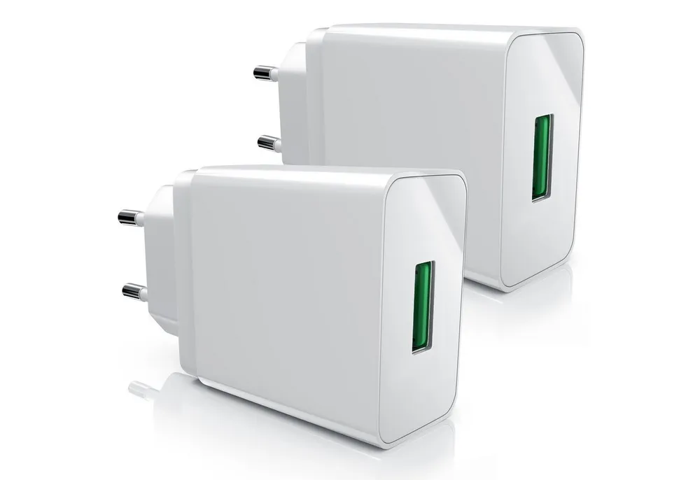 Aplic mit Schnellladefunktion, 18W Quick Charge 3.0, Ladeadapter, Netzteil USB-Ladegerät (3000 mA, 2-tlg., Quick Charge 3.0 USB-Ladegerät 1x USB A QC 3.0 Port / max. 3A über QC)