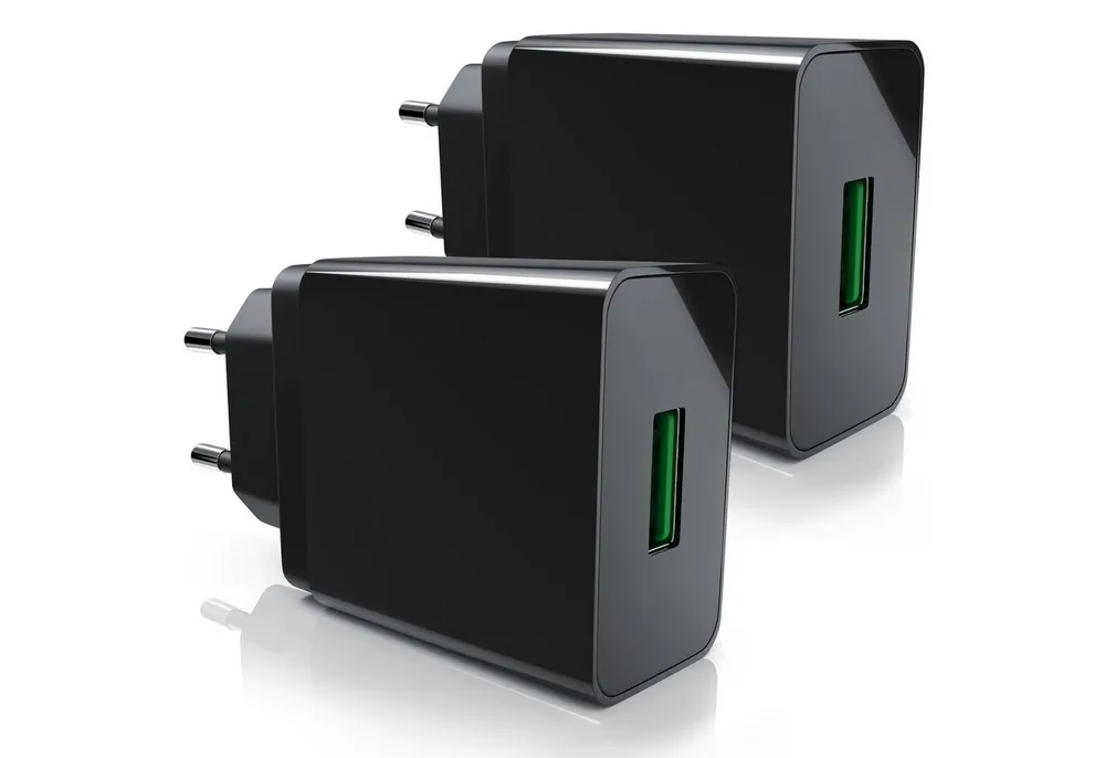 Aplic mit Schnellladefunktion, 18W Quick Charge 3.0, Ladeadapter, Netzteil USB-Ladegerät (3000 mA, 2-tlg., Quick Charge 3.0 USB-Ladegerät 1x USB A QC 3.0 Port / max. 3A über QC)
