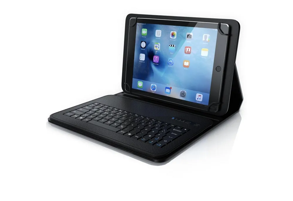 Aplic Tablet-Tastatur (Bluetooth Keyboard mit Kunststoffcase Für 9-12" Tablets, QWERTZ)