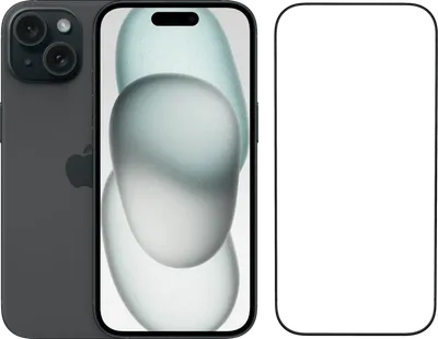 Apple iPhone 15 256GB Schwarz + BlueBuilt Panzerglas