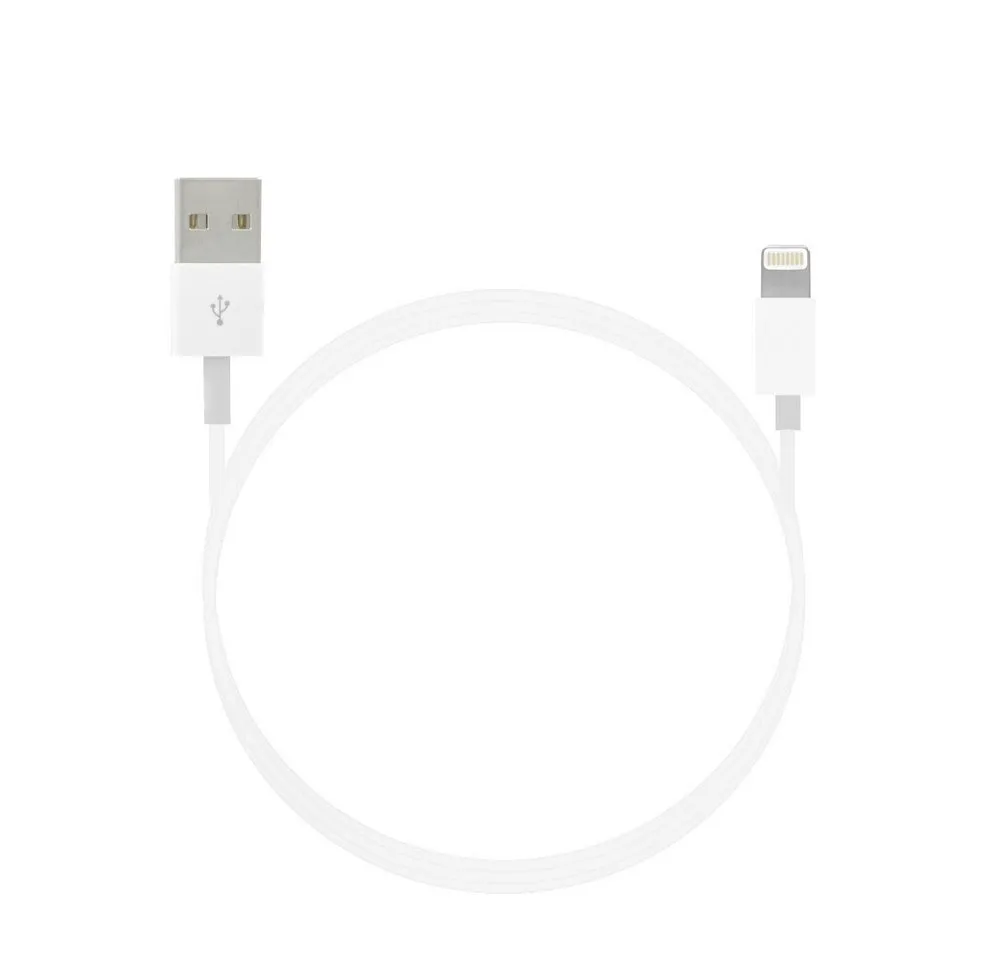 Apple Lightning USB Datenkabel 2m MD819 Power Adapter Netzteil Stecker Smartphone-Ladegerät (USB-Kabel, 1-tlg)