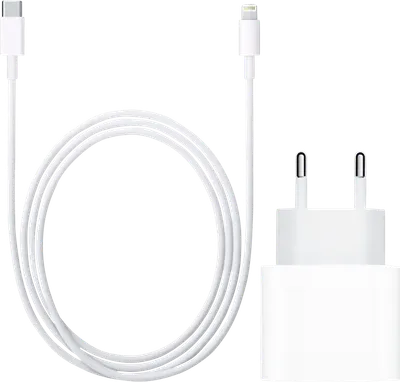 Apple USB-C-Ladegerät 20 W + Lightning-Kabel 1 m Kunststoff Weiß