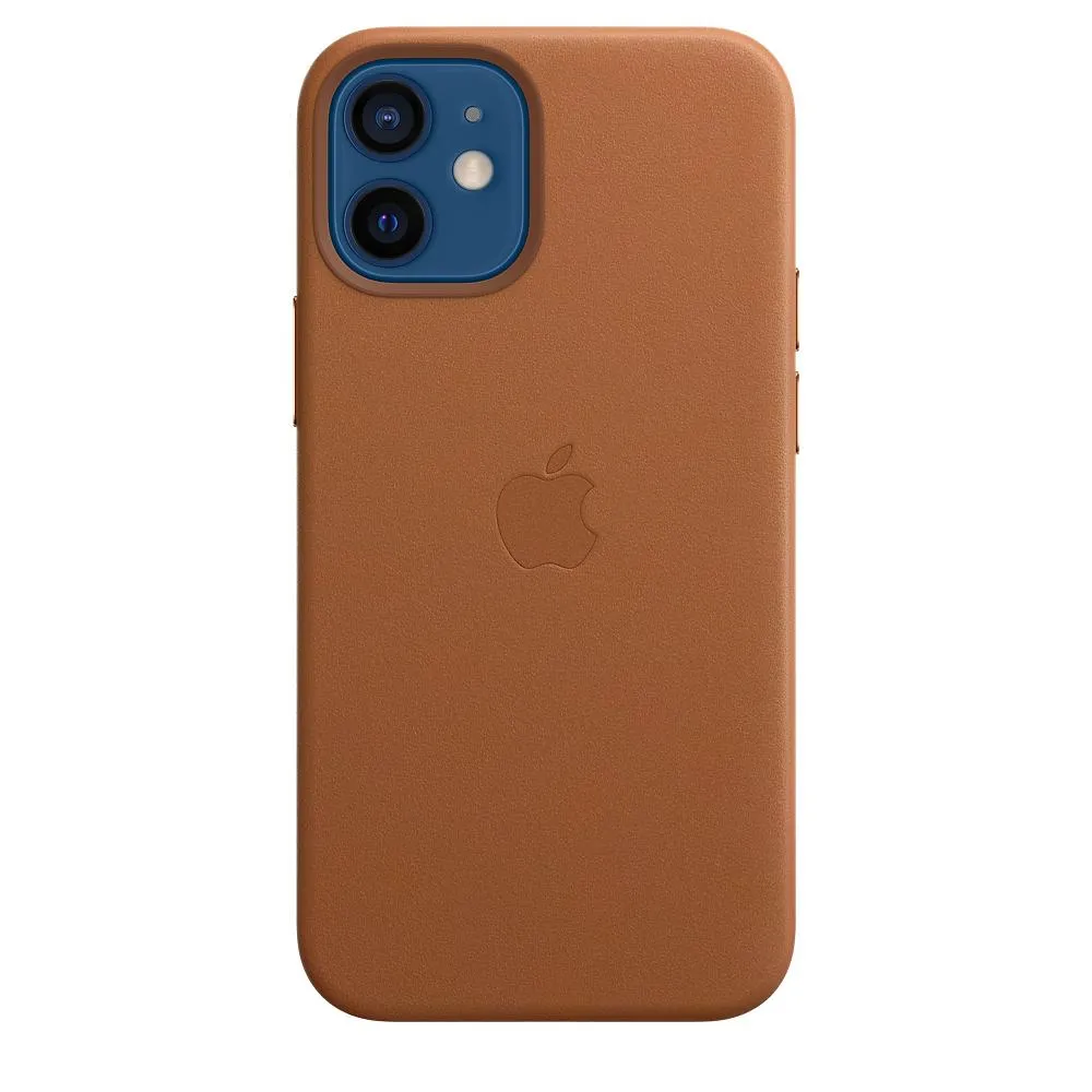 iPhone 12 mini Leder Case mit MagSafe – Sattelbraun Handyhülle