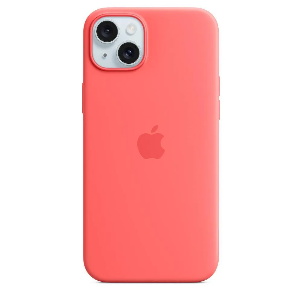 iPhone 15 Plus Silikon Case mit MagSafe - Guave