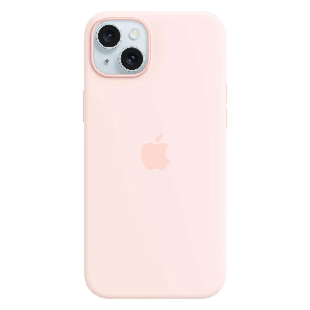iPhone 15 Plus Silikon Case mit MagSafe - Hellrosa