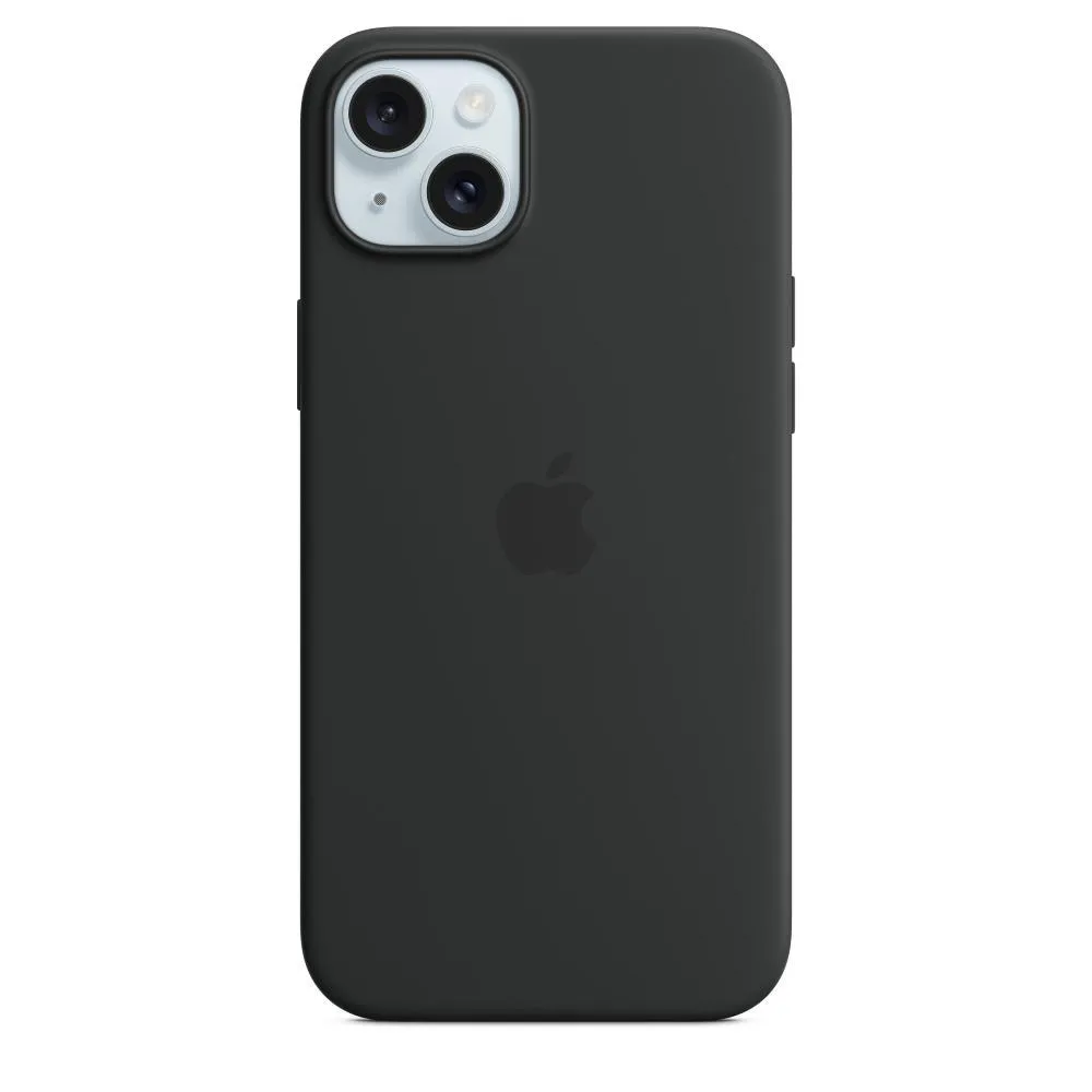 iPhone 15 Plus Silikon Case mit MagSafe - Schwarz