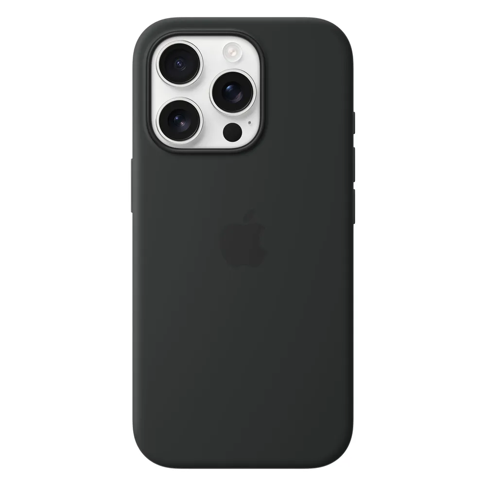 iPhone 16 Pro Silikon Case mit MagSafe - Schwarz