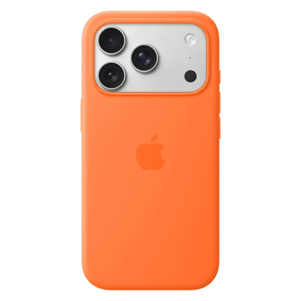 iPhone 17 Pro Silikon Case mit MagSafe - Orange