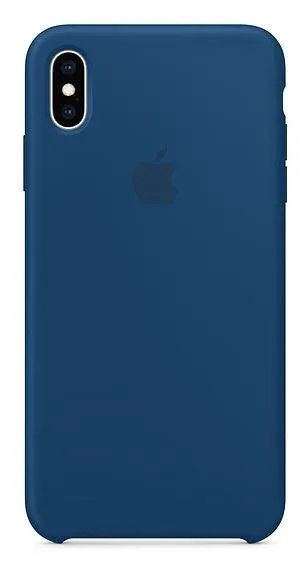 iPhone Xs Max Silikon Case – Horizontblau Handyhülle