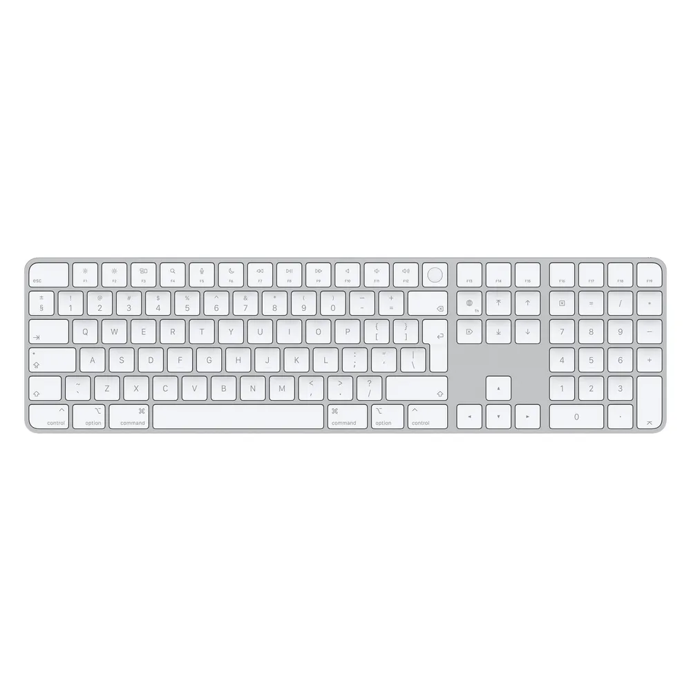 Magic Keyboard mit Touch ID und Ziffern­block für Mac Modelle mit Apple Chip - Deutsch - Weiße Taste