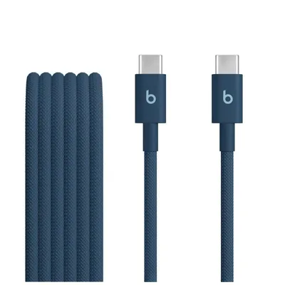 Kabel Apple Beats USB C zu USB C 1,5 m Geflochten Schnelles Laden Marine