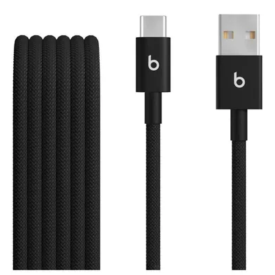 USB-Kabel Apple Beats 1,5 m USB A auf USB C Schnellladefunktion Schwarz