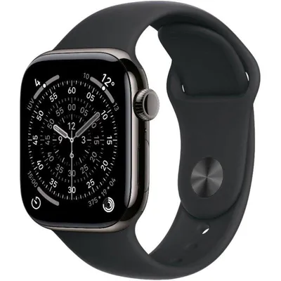 Apple Watch Series 11 GPS Cellular 42mm Retina OLED Titan Grau Schwarz S/M IP6X SpO2 Puls Schlafmonitor