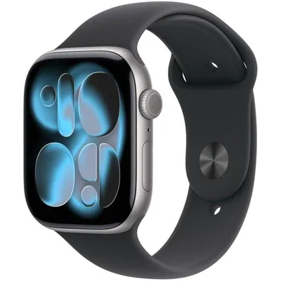 Apple Watch Series 11 GPS + Cellular 46mm OLED Grau Schwarz S/M IP6X SpO2 Pulsmesser Schlafmonitor SOS