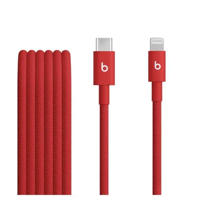 Kabel Apple Beats Lightning auf USB-C 1,5 m Rot Geflochten Plug and Play