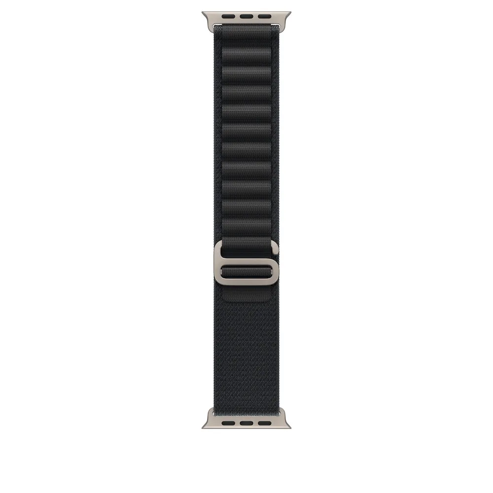 Apple Alpine Loop Armband, Schwarz, Gehäusefarbe Natur, Small