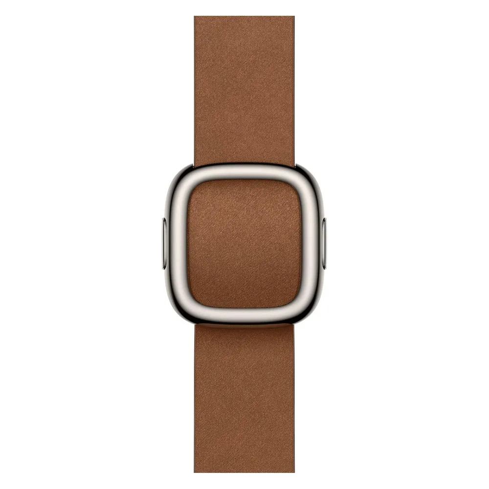 Apple Armband mit moderner Schließe, Braun, 42mm