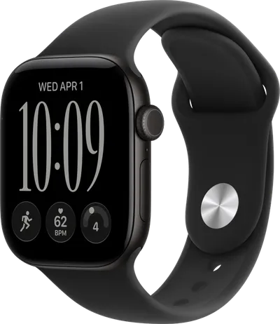 Apple Watch Series 12 Cellular 42 mm Schwarz Sportarmband S/M