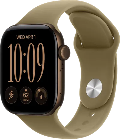 Apple Watch Series 12 Cellular 42 mm Dunkelbronze Sportarmband S/M