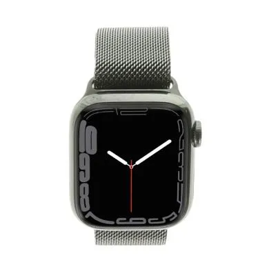 Apple Watch Series 7 GPS + Cellular 45mm Edelstahl graphit Milanaise-Armband graphit