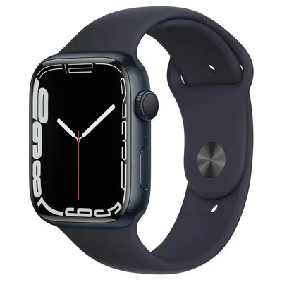 Apple Watch Series 7 GPS NFC 45mm OLED Schwarz Wasserdicht IP6X SpO2 Pulsmesser