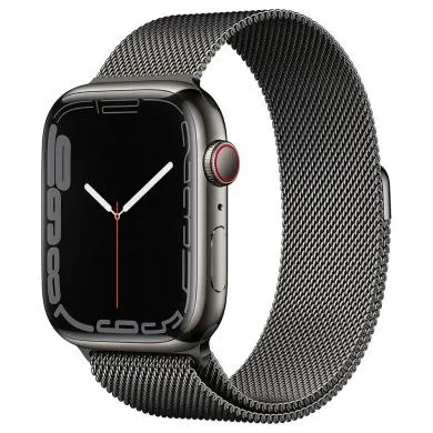 Apple Watch Series 9 GPS + Cellular 41mm Edelstahl graphit Milanaise-Armband graphit