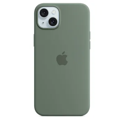 Apple iPhone 15 Plus Silikon Case mit MagSafe, Zypresse