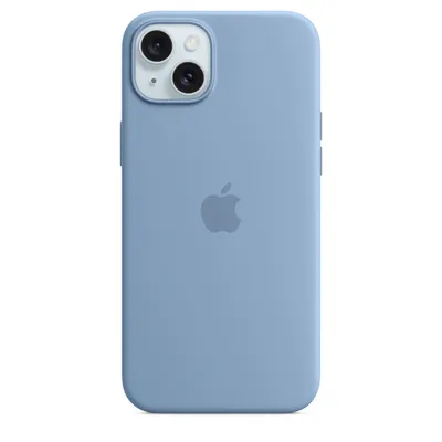 Apple iPhone 15 Plus Silikon Case mit MagSafe, Winterblau