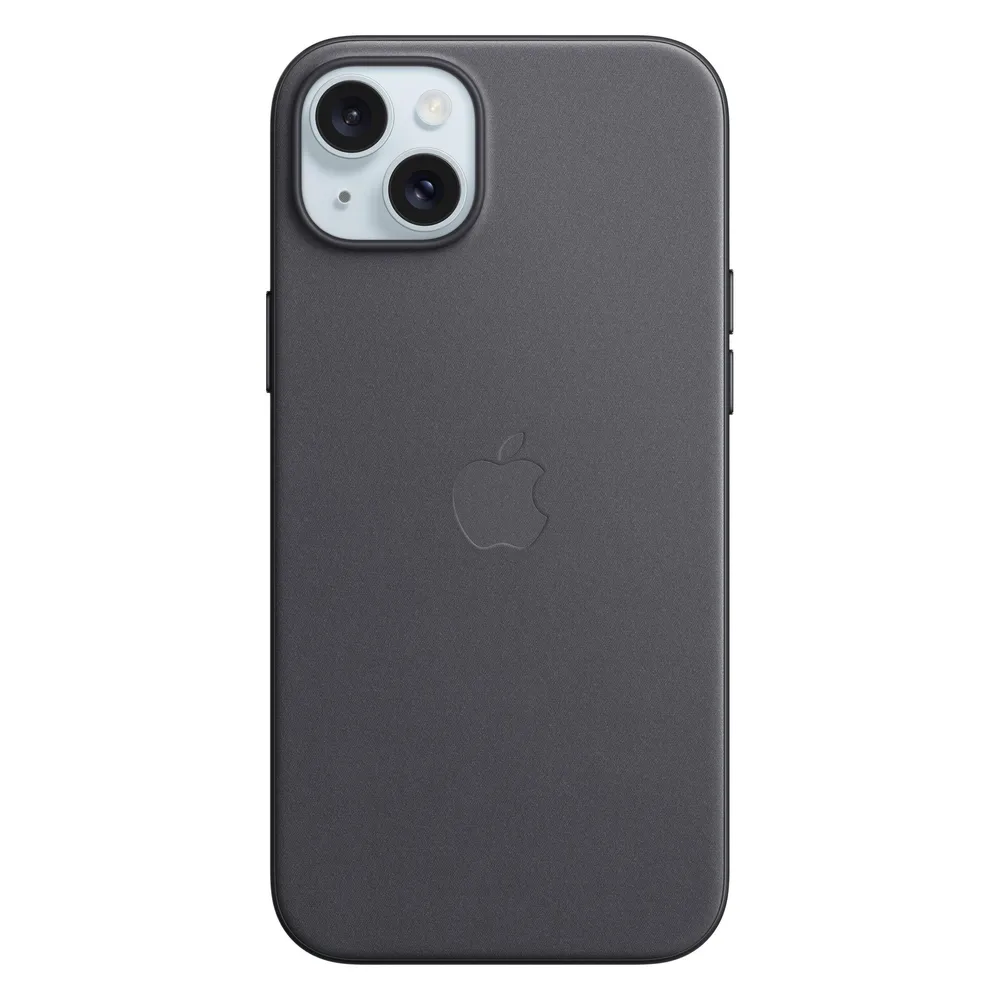 Apple iPhone 15 Plus Feingewebe Backcover mit MagSafe Schwarz