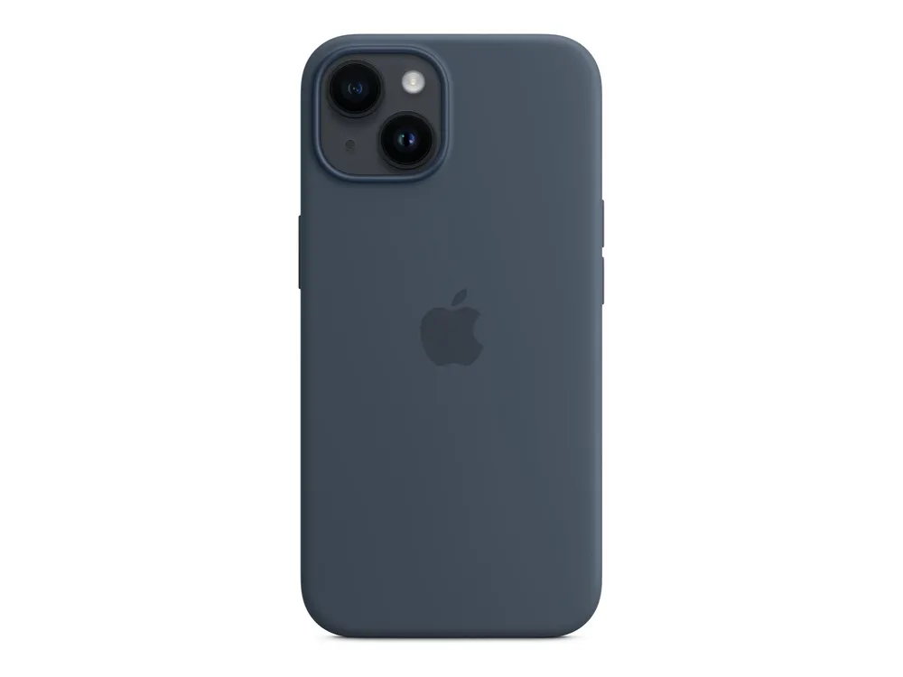 Apple iPhone 14 Silikon Case mit MagSafe, Sturmblau