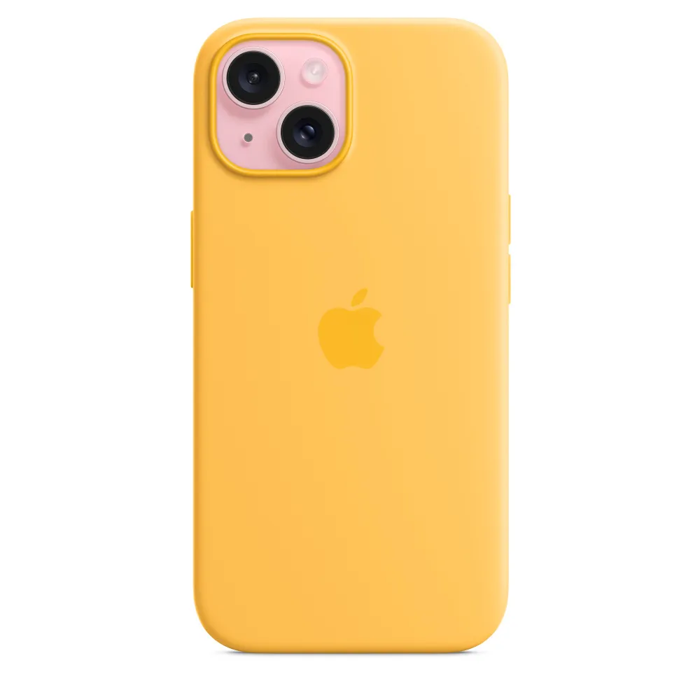 Apple iPhone 15 Silikon Case mit MagSafe ? Warmgelb | mwna3zm/a | Cover - Apple