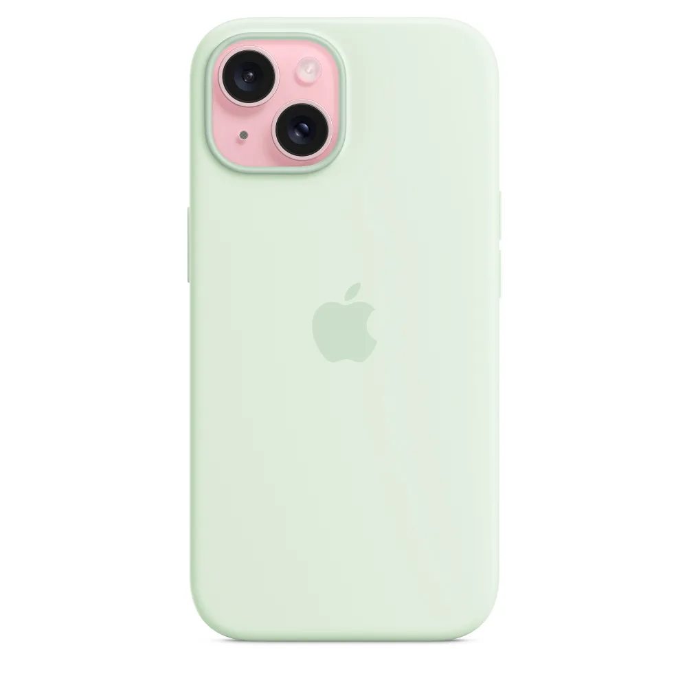 Apple iPhone 15 Silikon Case mit MagSafe ? Blassmint | mwnc3zm/a | Cover - Apple