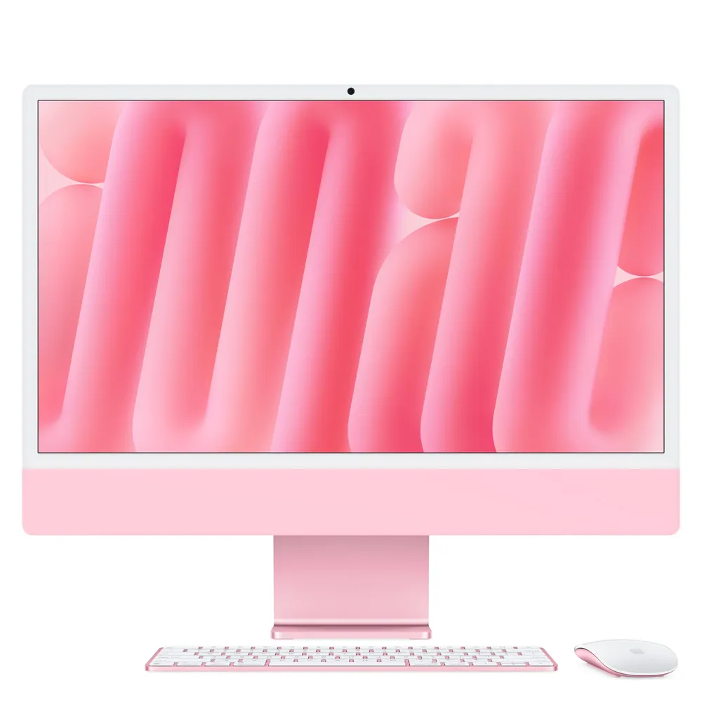 iMac 24" Retina 4.5k Display M4, Pink, M4 (8-CPU/8-GPU), 16GB, 256GB, Touch ID, Ziffernblock, Deutsch, Gigabit Ethernet, Magic Maus