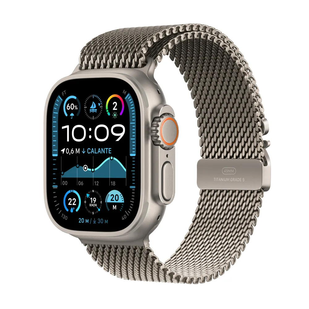 Apple Watch Ultra 2 Natur mit Milanaise-Armband Small Natur | mx4m3fd/a |