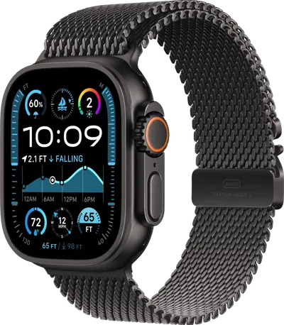 Apple Watch Ultra 2 4G 49 mm Schwarz Milanaise Armband M