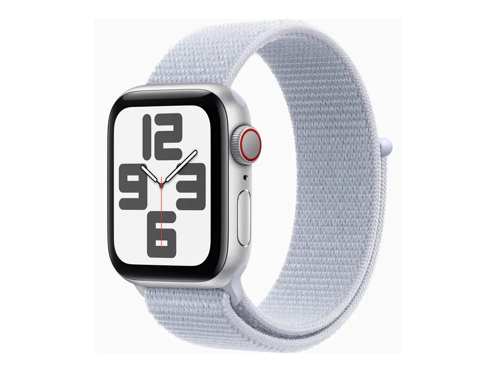 Apple Watch SE (2022) (GPS + Cellular) 40mm silber mit Sport Loop Blaue Wolke | mxge3qf/a |