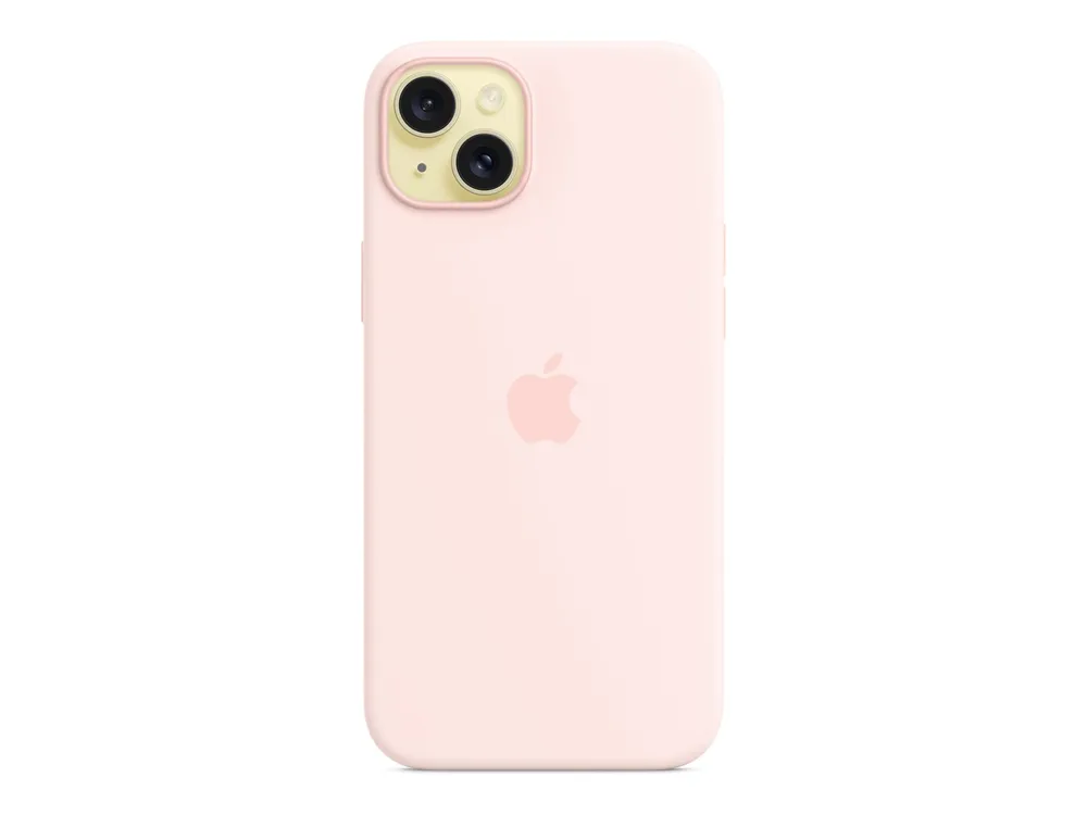 Apple iPhone 15 Plus Silikon Case mit MagSafe, Hellrosa