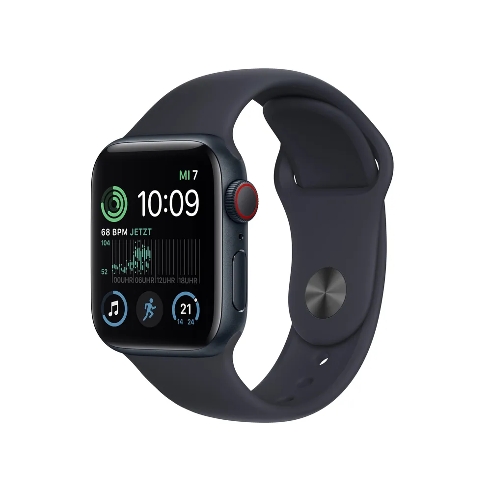 Watch SE GPS + Cellular 44mm Aluminiumgehäuse Mitternacht mit Mitternacht Sportarmband - Regular