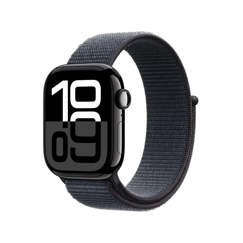 Watch Series 10 GPS, 42 mm Aluminiumgehäuse Diamantschwarz, Sport Loop Tinte
