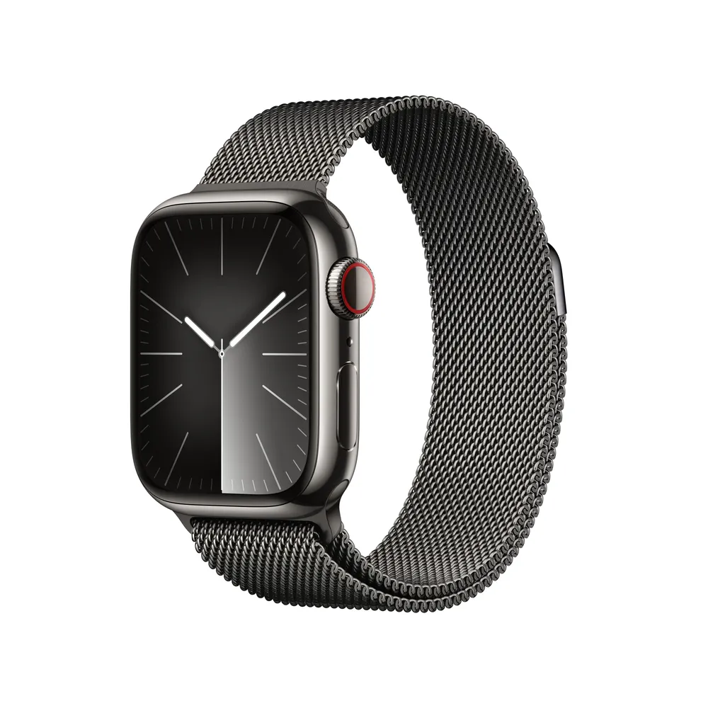 Watch Series 9 GPS + Cellular 45mm Graphit Edelstahlgehäuse mit Graphit Milanaise Armband