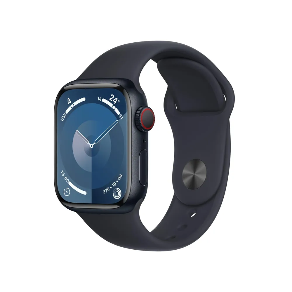 Watch Series 9 GPS + Cellular 45mm Mitternacht Aluminiumgehäuse mit Mitternacht Sportband - M/L