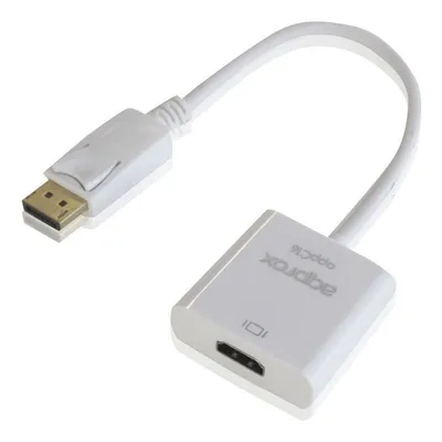 Approx appC16 DisplayPort-Stecker auf HDMI-Buchse-Adapter, Weiß