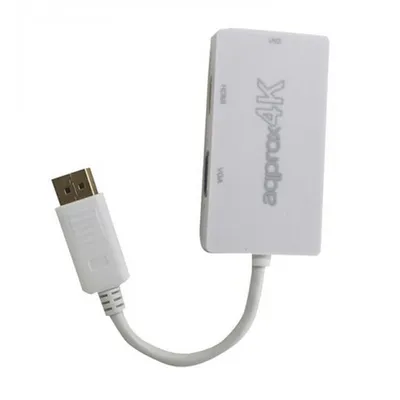 Ca. ca. C37 DisplayPort auf HDMI/DVI/VGA-Adapter, weiß