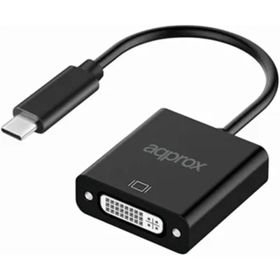 Adapter Approx APPC51 USB-C auf DVI 13cm Schwarz Plug and Play