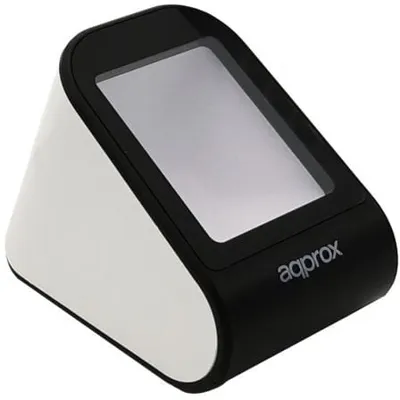APPROX appLS20DESK+ 1D/2D PDF QR USB Barcode-Lesegerät mit automatischer Erkennung, Schwarz/Weiß