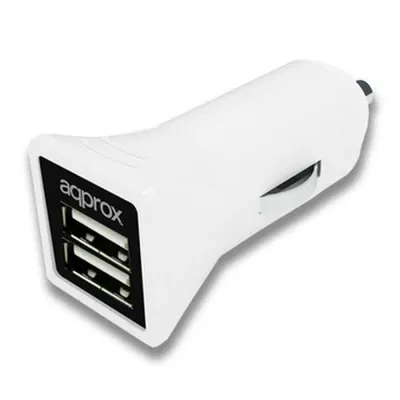Approx Autoladegerät 2 USB-Anschlüsse Weiß