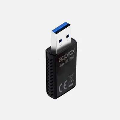 Netzwerkkarte Approx APPUSB1800 USB 3.0 Wi-Fi 6 1800 Mbps Dualband Schwarz