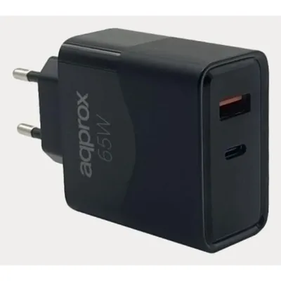 Ladegerät Approx APPUSBWALL65W 65W USB-C und USB-A